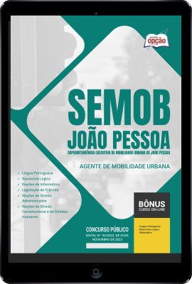 Apostila SEMOB João Pessoa em PDF - Agente de Mobilidade Urbana