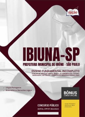 Apostila Prefeitura de Ibiúna - SP - Ensino Fundamental Incompleto