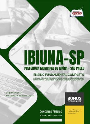 Apostila Prefeitura de Ibiúna - SP - Ensino Fundamental Completo