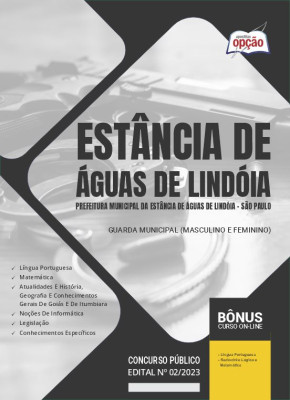 Apostila Prefeitura de Águas de Lindóia - SP Guarda Municipal (Masculino e Feminino)