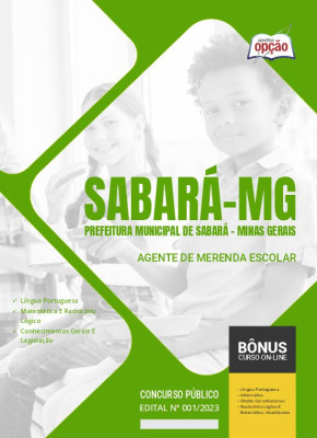 Apostila Prefeitura de Sabará - MG - Agente de Merenda Escolar