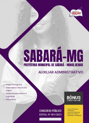 Apostila Prefeitura de Sabará - MG - Auxiliar Administrativo