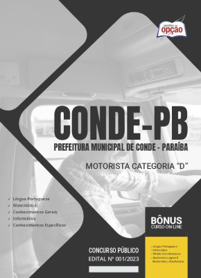 Apostila Prefeitura de Conde - PB - Motorista Categoria D