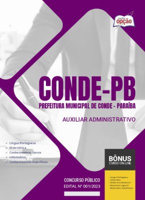 Apostila Prefeitura de Conde - PB - Auxiliar Administrativo