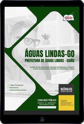 Apostila Prefeitura de Águas Lindas - GO em PDF - Ensino Fundamental Incompleto (5º Ano/Antiga 4ª Série)