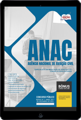 Apostila ANAC em PDF - Especialista em Regulação de Aviação Civil - Comum às Especialidades