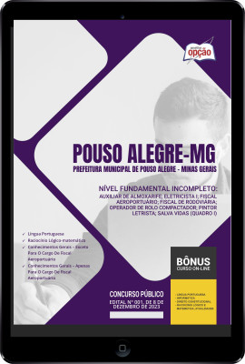 Apostila Prefeitura de Pouso Alegre - MG em PDF Nível Fundamental Incompleto