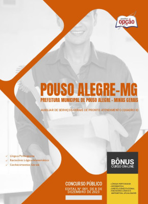 Apostila Prefeitura de Pouso Alegre - MG - Auxiliar de Serviços Gerais de Pronto Atendimento (Quadro II)