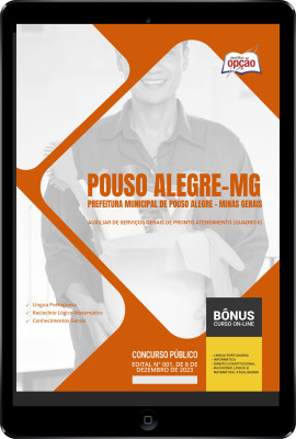 Apostila Prefeitura de Pouso Alegre - MG em PDF Auxiliar de Serviços Gerais de Pronto Atendimento (Quadro II)