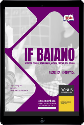 Apostila IF Baiano em PDF - Professor - Matemática