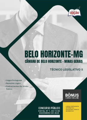 Apostila Câmara de Belo Horizonte - MG 2024 - Técnico Legislativo II