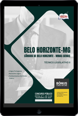 Apostila Câmara de Belo Horizonte - MG em PDF - Técnico Legislativo II 2024
