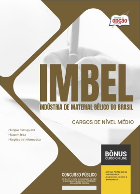 Apostila IMBEL 2024 - Cargos de Nível Médio