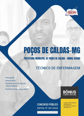 Apostila Prefeitura de Poços de Caldas - MG 2024 Técnico De Enfermagem