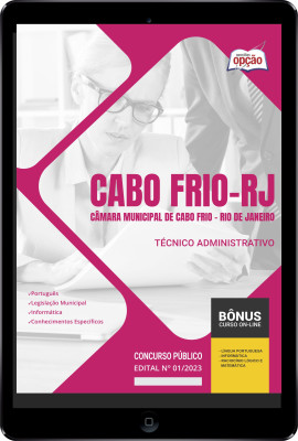 Apostila Câmara de Cabo Frio - RJ em PDF Técnico Administrativo 2024