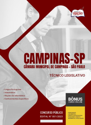 Apostila Câmara de Campinas - SP 2024 Técnico Legislativo