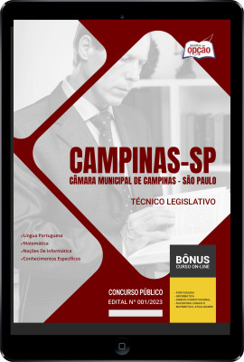 Apostila Câmara de Campinas - SP em PDF - Técnico Legislativo 2024