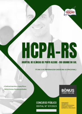 Apostila HCPA - RS 2024 Técnico de Enfermagem (Medicina Ocupacional)