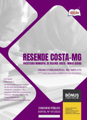 Apostila Prefeitura de Resende Costa - MG 2024 Ensino Fundamental Incompleto