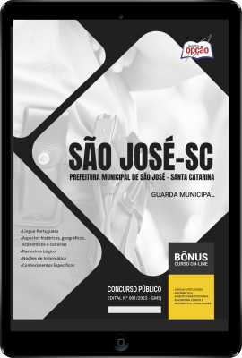 Apostila Prefeitura de São José - SC em PDF Guarda Municipal 2024