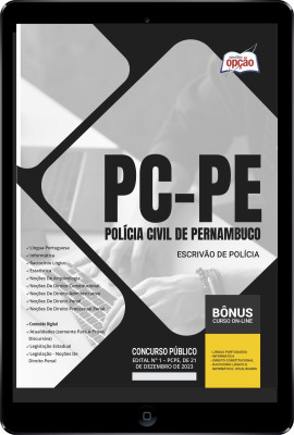 Apostila PC-PE em PDF - Escrivão de Polícia 2024