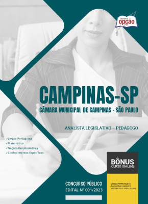 Apostila Câmara de Campinas - SP 2024 - Analista Legislativo – Pedagogo