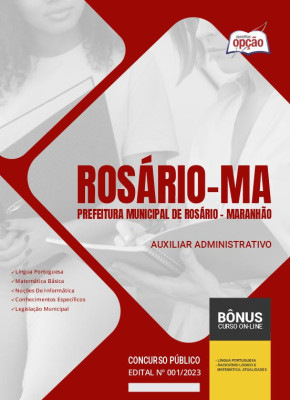 Apostila Prefeitura de Rosário - MA 2024 - Auxiliar Administrativo