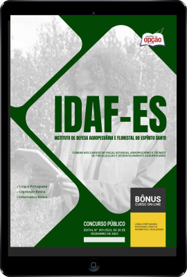 Apostila IDAF-ES - PDF Comum aos cargos de Fiscal Estadual Agropecuário e Técnico de Fiscalização e Desenvolvimento Agropecuário 2024