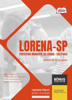 Apostila Prefeitura de Lorena - SP 2024 Inspetor de Alunos