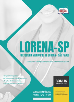 Apostila Prefeitura de Lorena - SP 2024 Técnico em Enfermagem e Técnico em Enfermagem ESF