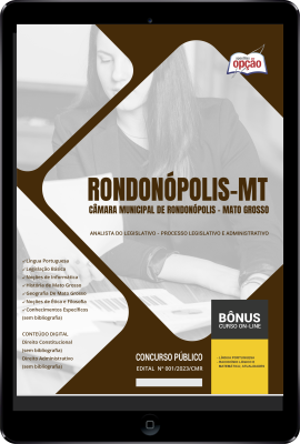 Apostila Câmara de Rondonópolis - MT em PDF - Analista do Legislativo - Processo Legislativo e Administrativo 