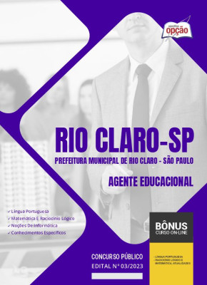 Apostila Prefeitura de Rio Claro - SP 2024 - Agente Educacional 