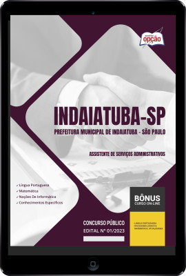 Apostila Prefeitura de Indaiatuba - SP em PDF  Assistente de Serviços Administrativos 2024