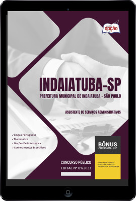 Apostila Prefeitura de Indaiatuba - SP em PDF  Assistente de Serviços Administrativos 