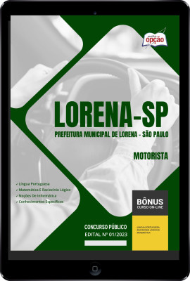 Apostila Prefeitura de Lorena - SP em PDF - Motorista 2024