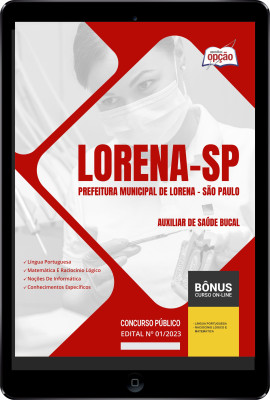 Apostila Prefeitura de Lorena - SP em PDF - Auxiliar de Saúde Bucal 