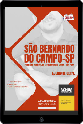 Apostila Prefeitura de São Bernardo do Campo - SP em PDF - Ajudante Geral 2024