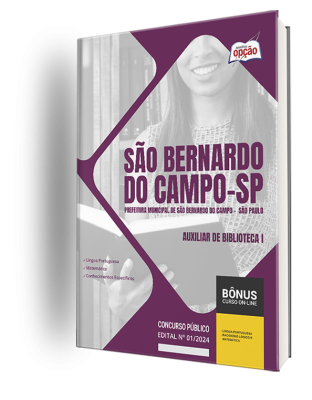 Apostila Prefeitura de São Bernardo do Campo - SP 2024 - Auxiliar de Biblioteca I