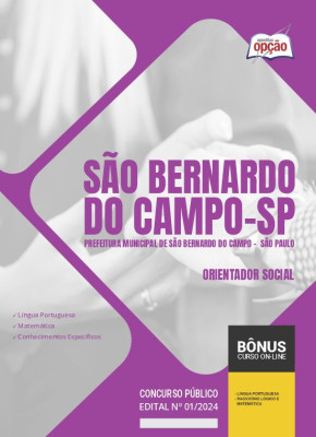 Apostila Prefeitura de São Bernardo do Campo - SP 2024 - Orientador Social