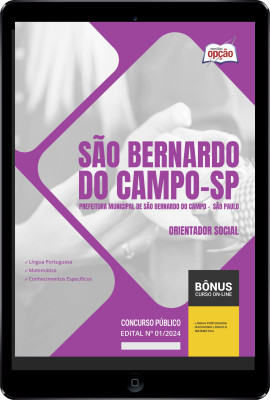 Apostila Prefeitura de São Bernardo do Campo - SP em PDF - Orientador Social 2024