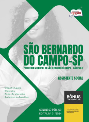 Apostila Prefeitura de São Bernardo do Campo - SP 2024 - Assistente Social