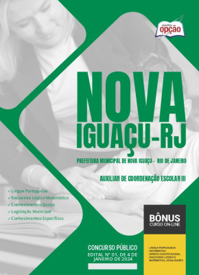 Apostila Prefeitura de Nova Iguaçu - RJ 2024 - Auxiliar de Coordenação Escolar III