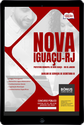 Apostila Prefeitura de Nova Iguaçu - RJ em PDF - Auxiliar de Serviços de Secretaria III 2024