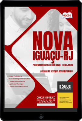 Apostila Prefeitura de Nova Iguaçu - RJ em PDF - Auxiliar de Serviços de Secretaria III 