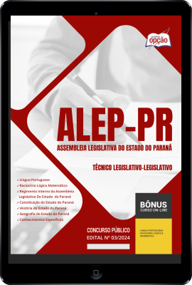 Apostila ALEP em PDF - Técnico Legislativo-Legislativo 2024