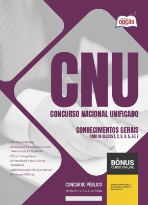 Apostila CNU 2024 - Conhecimentos gerais para os BLOCOS 1, 2, 3, 4, 5, 6 e 7