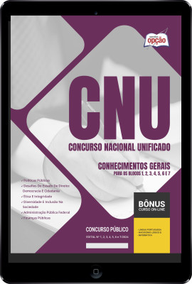 Apostila CNU em PDF - Conhecimentos gerais para os BLOCOS 1, 2, 3, 4, 5, 6 e 7 