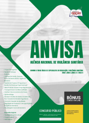 Apostila ANVISA 2024 - Comum a todas áreas de Especialista em Regulação e Vigilância Sanitária - Área 1, Área 2,Área 3 e  Área 4 