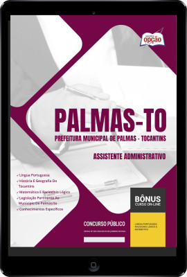 Apostila Prefeitura de Palmas - TO em PDF - Assistente Administrativo 2024