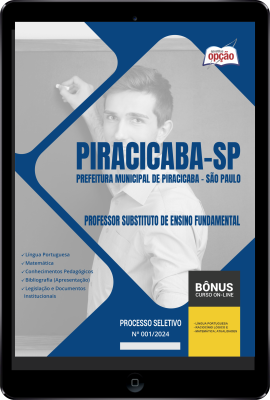 Apostila Prefeitura de Piracicaba - SP em PDF - Professor Substituto de Ensino Fundamental 2024